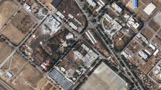 DEPOIS: em várias estruturas no quartel-general da Força Aeroespacial do Corpo da Guarda Revolucionária Islâmica (IRGC) — Foto: Reprodução/Redes Sociais/Vantor Tech