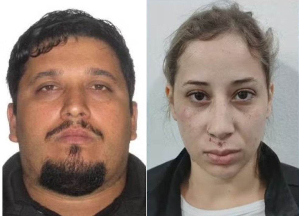 Luiz Henrique Santos Batista, o Fofão, e Dahesly de Oliveira Pires, presos suspeitos de participação no assassinato do ex-delegado Ruy Ferraz Fontes — Foto: Reprodução/TV Globo